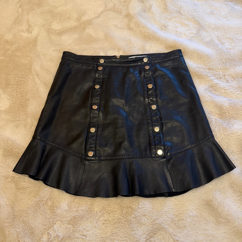 Walter Baker Aurea Leather Mini Skirt